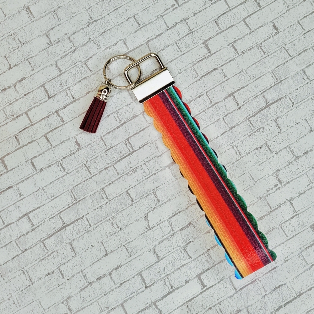 Serape key fob key chain key fob wristlet key holder